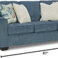 Blue Queen Stainresistant Memory Foam Sleeper Sofa