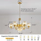 Seven Light Crystal Chandelier Gold Finish Ceiling Fixture