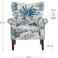 Wingback Upholstered Accent Chair Green Floral