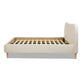 Queen Upholstered Headboard Platform Bed Oatmeal Chenille