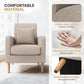 Beige Upholstered Contemporary Accent Chair With Legs