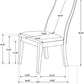 Chocolate Upholstered Ergonomic Dining Chairs Set 2