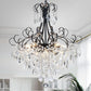 Black Crystal Chandelier 10 Light Pendant Ceiling Fixture