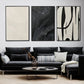 Monochrome Textured Abstract Wall Art Framed 24X36Inches