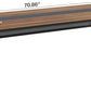 70.8 Inch Brown Black Professional Desk Workstation