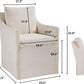 Beige Upholstered Dining Chair With Cushioned Backrest