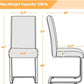 Leather Upholstered Dining Chairs Set Of 2 With Metal Legs Black