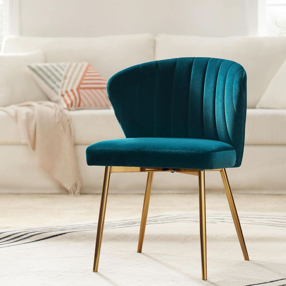Teal Dining Chairs With Ergonomic Backrest Pro Set Of 2