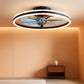 Bladeless Low Profile Ceiling Fan Featuring Dimmable Lighting