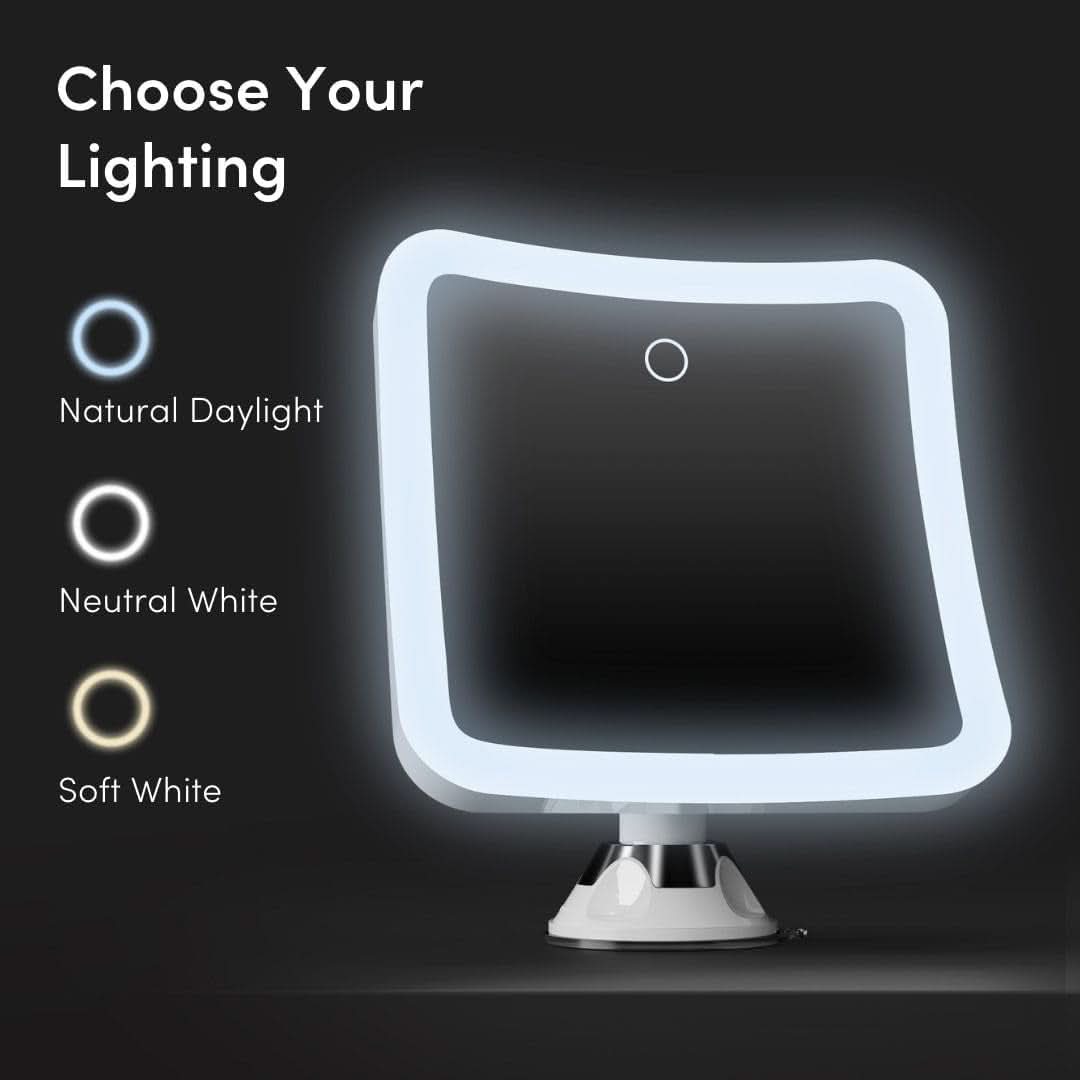 Rechargeable 10X Magnifying Mirror With LED Lights