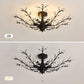 Black Five Light Vintage Crystal Ceiling Chandelier