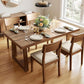 Solid Pine Farmhouse Dining Table Walnut Finish 48Inch