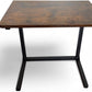Height-Adjustable C-Shaped Sofa Table Walnut Brown
