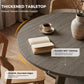 Round Extendable Dining Table Concealed Storage Shelf