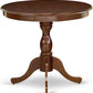 Round Dining Table 36x36 Inches With Pedestal Base