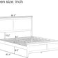 Premium Solid Wood Queen Platform Bed Headboard Finish