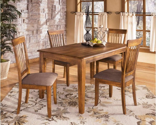 Berringer 18 Inch Rustic Dining Chair Set With Cushions Brown