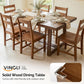 Solid Pine Farmhouse Dining Table Walnut Finish 48Inch