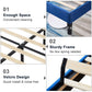 Full Upholstered Platform Bed Navy Blue Tufted Headboard