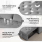 Grey Adjustable Backrest Convertible Sleeper Sofa Bed-4