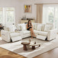 Cream White Power Reclining Modular Sectional Sofa