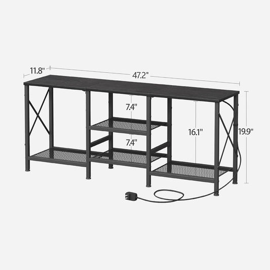 LED Lighting TV Stand 55 Inch Display Entertainment Center