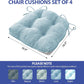 Baby Blue Memory Foam Dining Chair Cushions Set Of 4 15.5x15.5x4