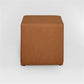 Eighteen Inch Caramel Brown Square Ottoman Footstool