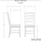 White Farmhouse Dining Chairs Set of 2 With Footrest