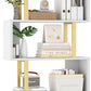 Modern S Shaped Geometric Wooden Decorative Bookcase