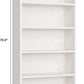 White Five Tiered Farmhouse Bookcase Double Fluted