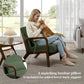 Corduroy Accent Chair Dark Green Midcentury Upholstery