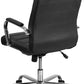 Whitney High Back Leathersoft Desk Chair Adjustable Height Swivel Black Chrome