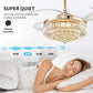 UltraQuiet 42 Inch Fandelier Ceiling Fan Remote LED