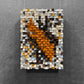 Orange White Mosaic Wall Art Dimensions 27.6x39.4in