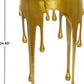 Gold Anodized Aluminum Tempered Glass Table 16x16x25
