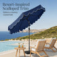 9 Ft Navy UV Resistant Weatherproof Outdoor Umbrella