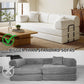 Azure 78.7in Corduroy Convertible Sleeper Sofa Bed