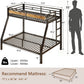 Twin Over Full Bunk Bed With Industrial Guardrail System