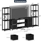 LED TV Stand 60 Inch Wide Display With USB Charging Contem porary-1
