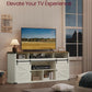 Rustic White Honey Brown Seventy Five Inches TV Stand