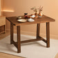 Solid Pine Farmhouse Dining Table Walnut Finish 48Inch
