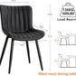 Black Upholstered Dining Chairs Set Of Two Modern Kitchen