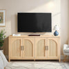 60 Inch Reeded Sideboard Buffet Coastal Oak Finish