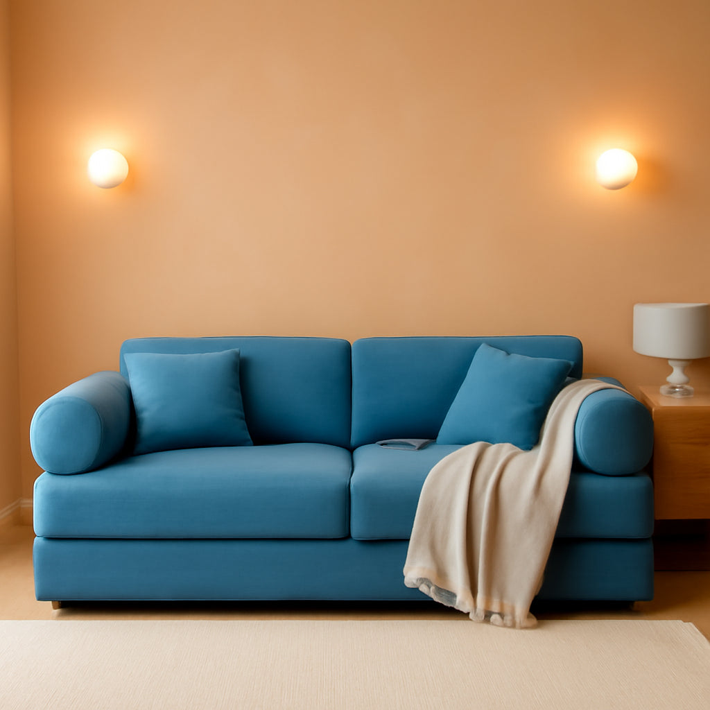 Azure 78.7in Corduroy Convertible Sleeper Sofa Bed