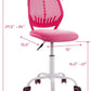 Kids Desk Chair Adjustable Height With Lumbar Support Rose