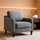 Grey Upholstered Accent Chair Mid Century Contemporary