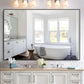 60x40 Inches Black Aluminum Rectangular Wall Mirror