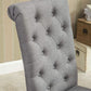 Gray Solid Wood Tufted Parsons Dining Chair Set Of 2
