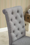 Gray Solid Wood Tufted Parsons Dining Chair Set Of 2